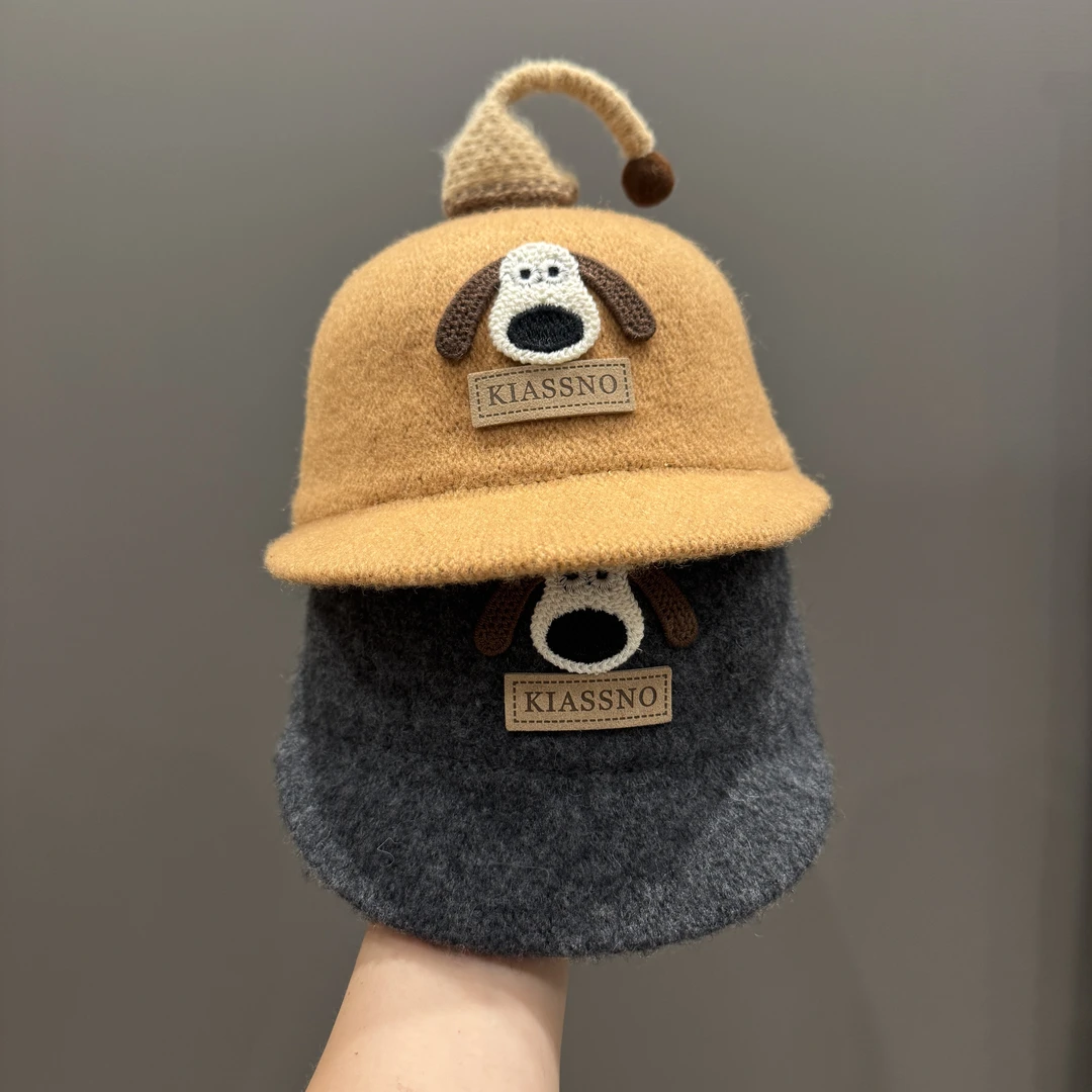 MIDIXIN/米迪昕宝宝帽子韩系短檐马术帽秋冬男女童防风保暖鸭舌帽