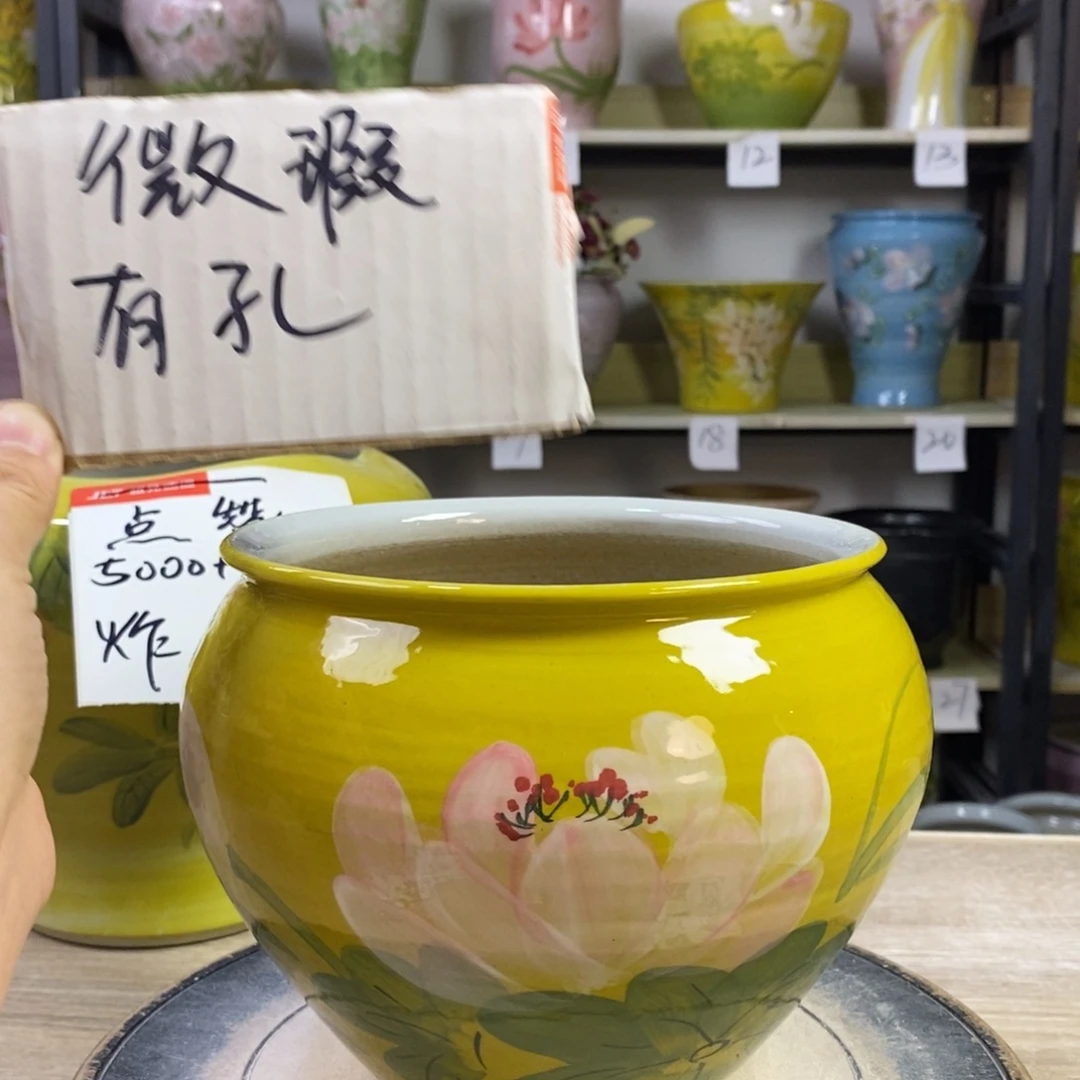 景德镇手工手绘陶瓷花盆