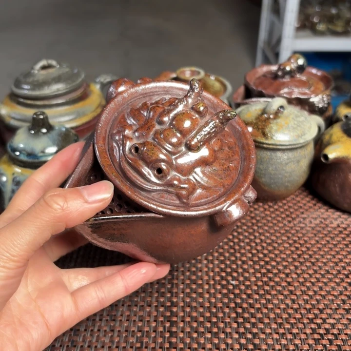 紫砂茶杯养彩宝瓶