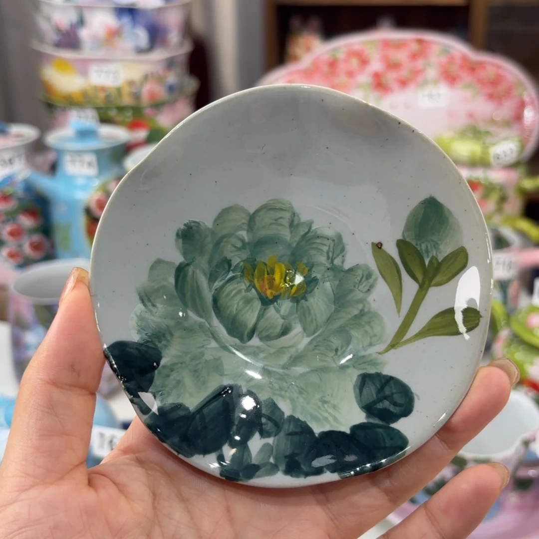 瓷片景德镇手绘高温釉下彩陶瓷茶具