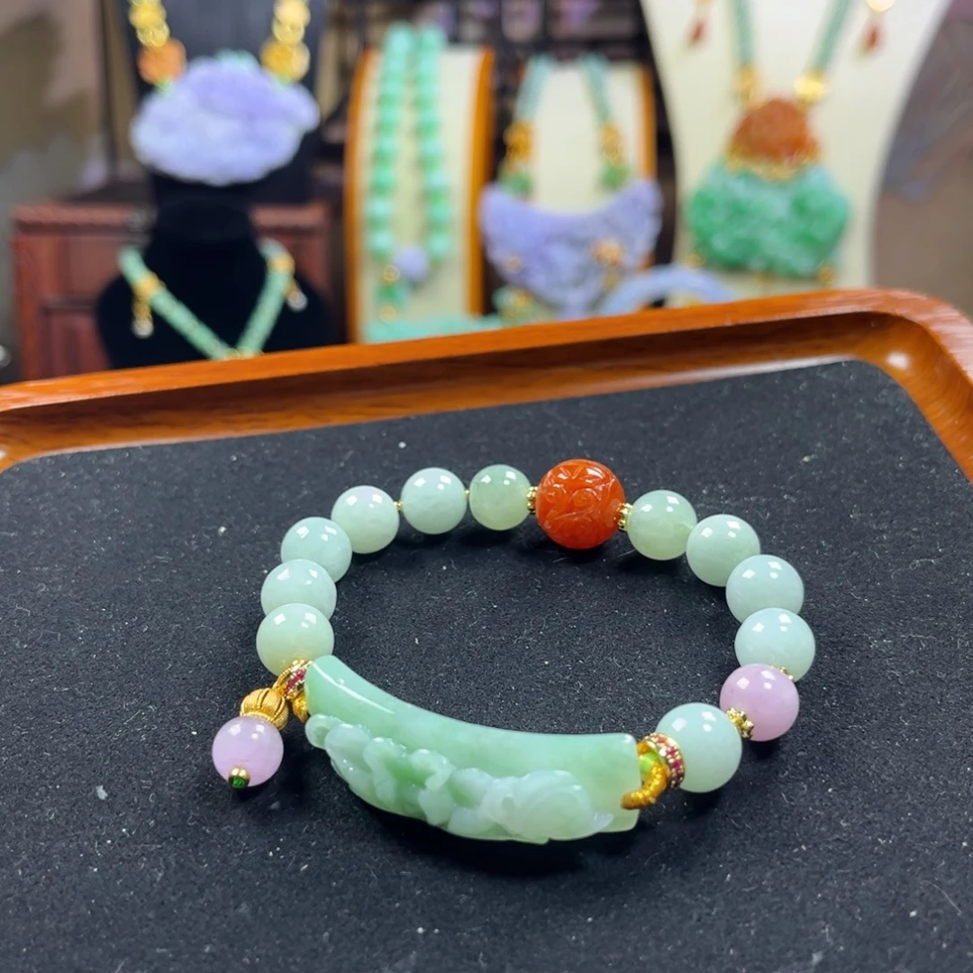 翡翠未镶嵌手串冰