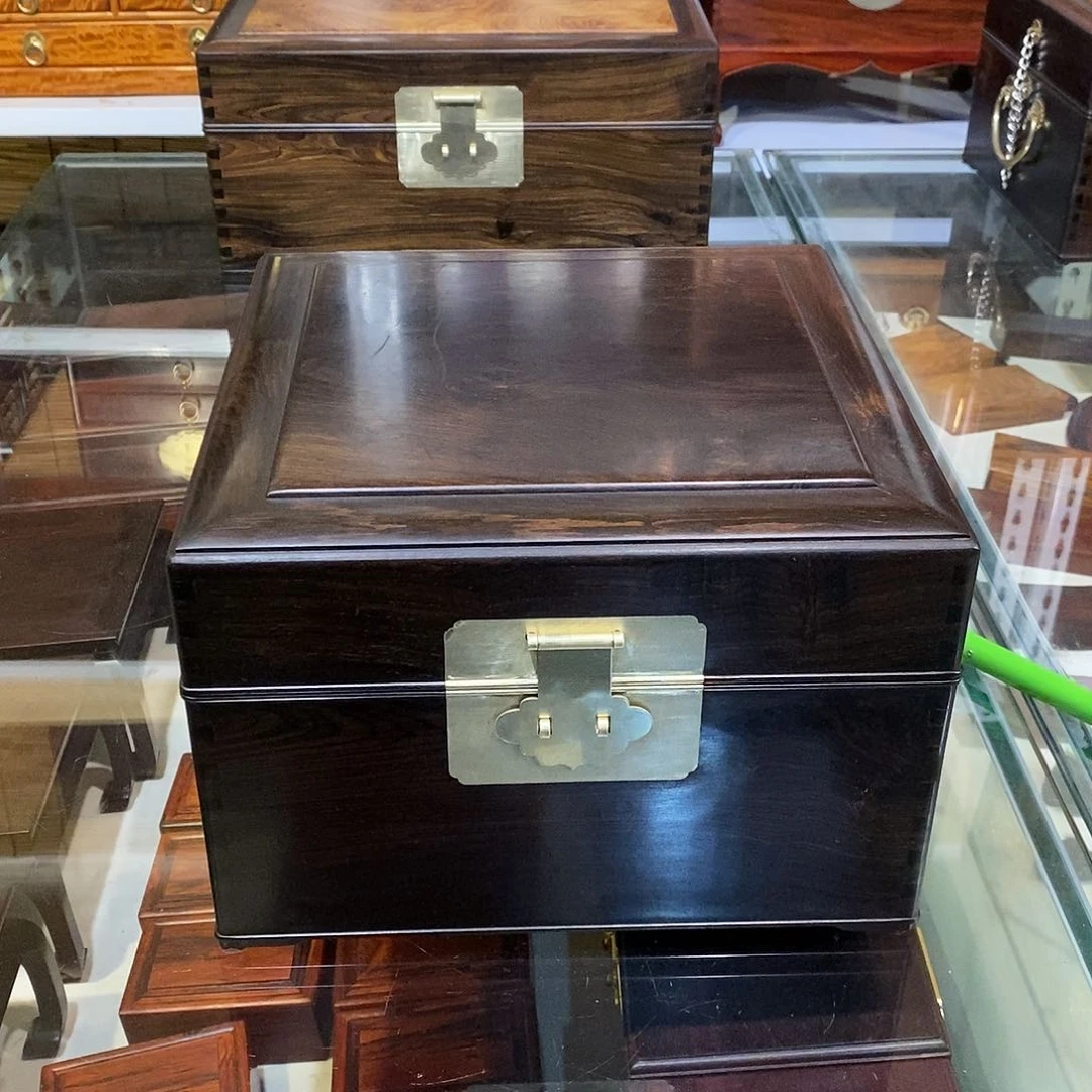 东非黑黄檀（紫光檀）独板收纳盒26/26/17.5