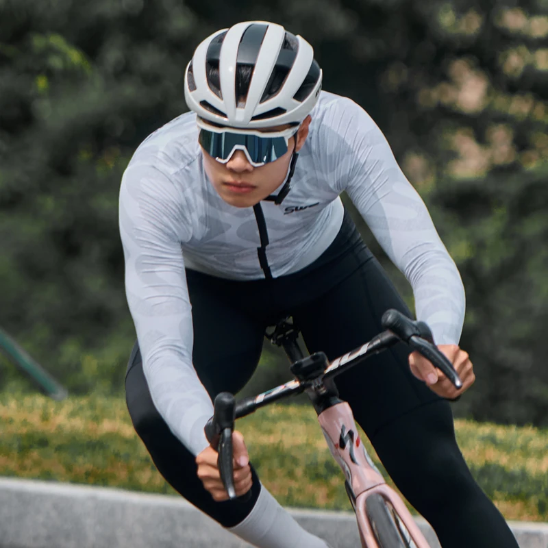 【极影抓绒长上衣】SWG铭胜自行车骑行长袖男春秋山地公路车衣服