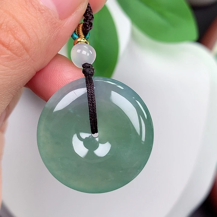 颈饰未镶嵌翡翠平安扣27.7x5.2mm