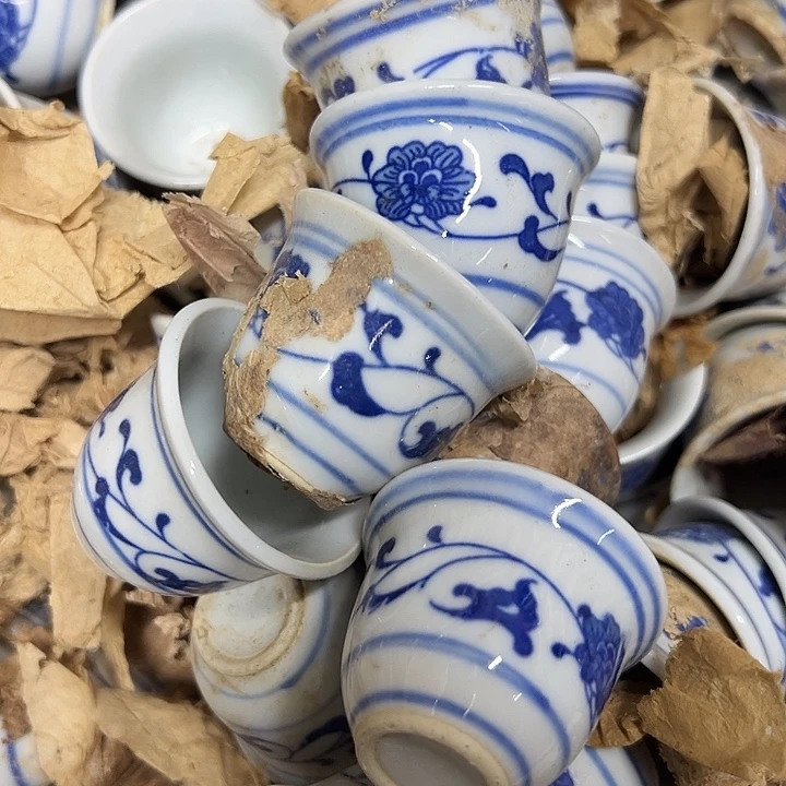 陶其他10个芙蓉花小酒杯