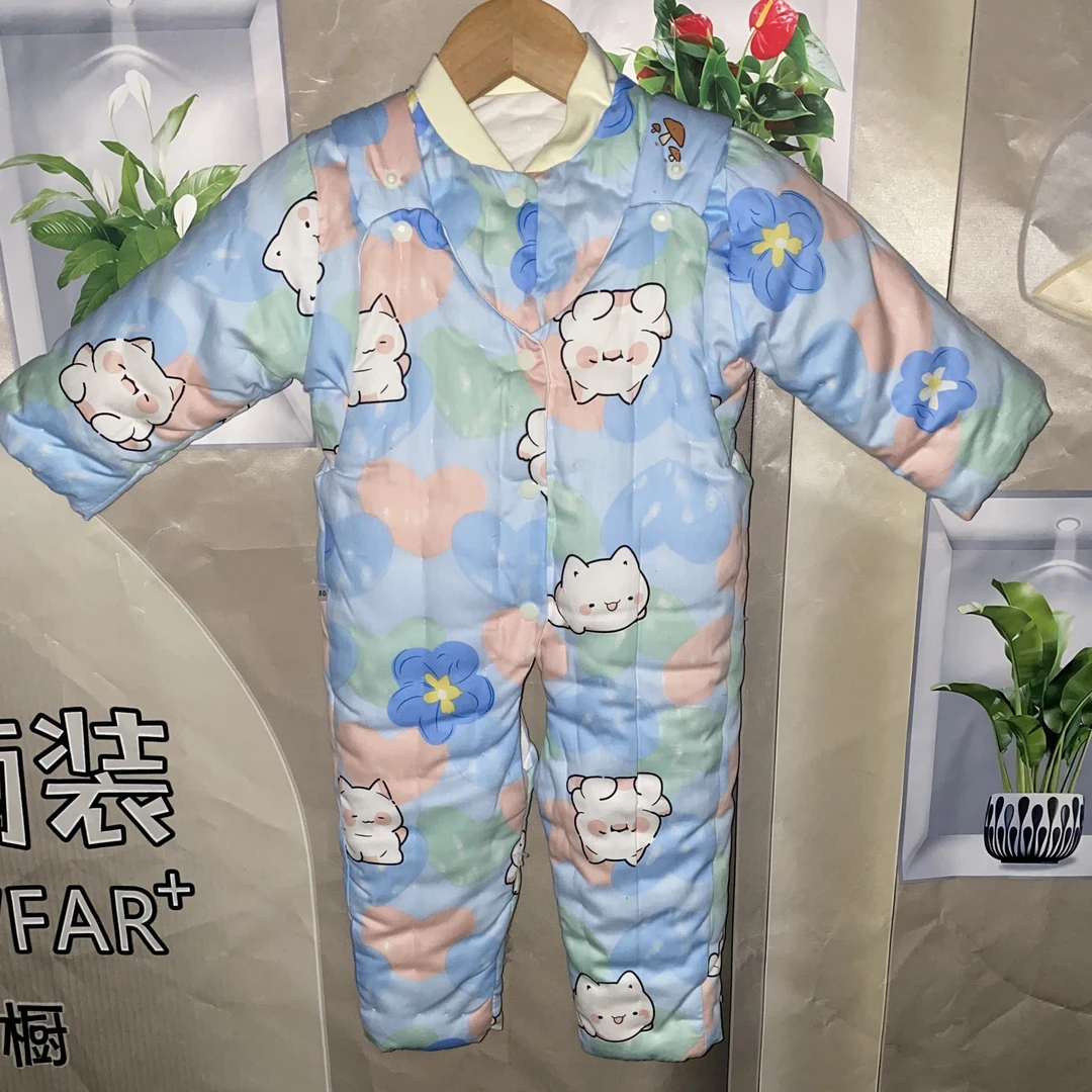 炫彩大花猫手工棉花衣宝宝加厚冬款