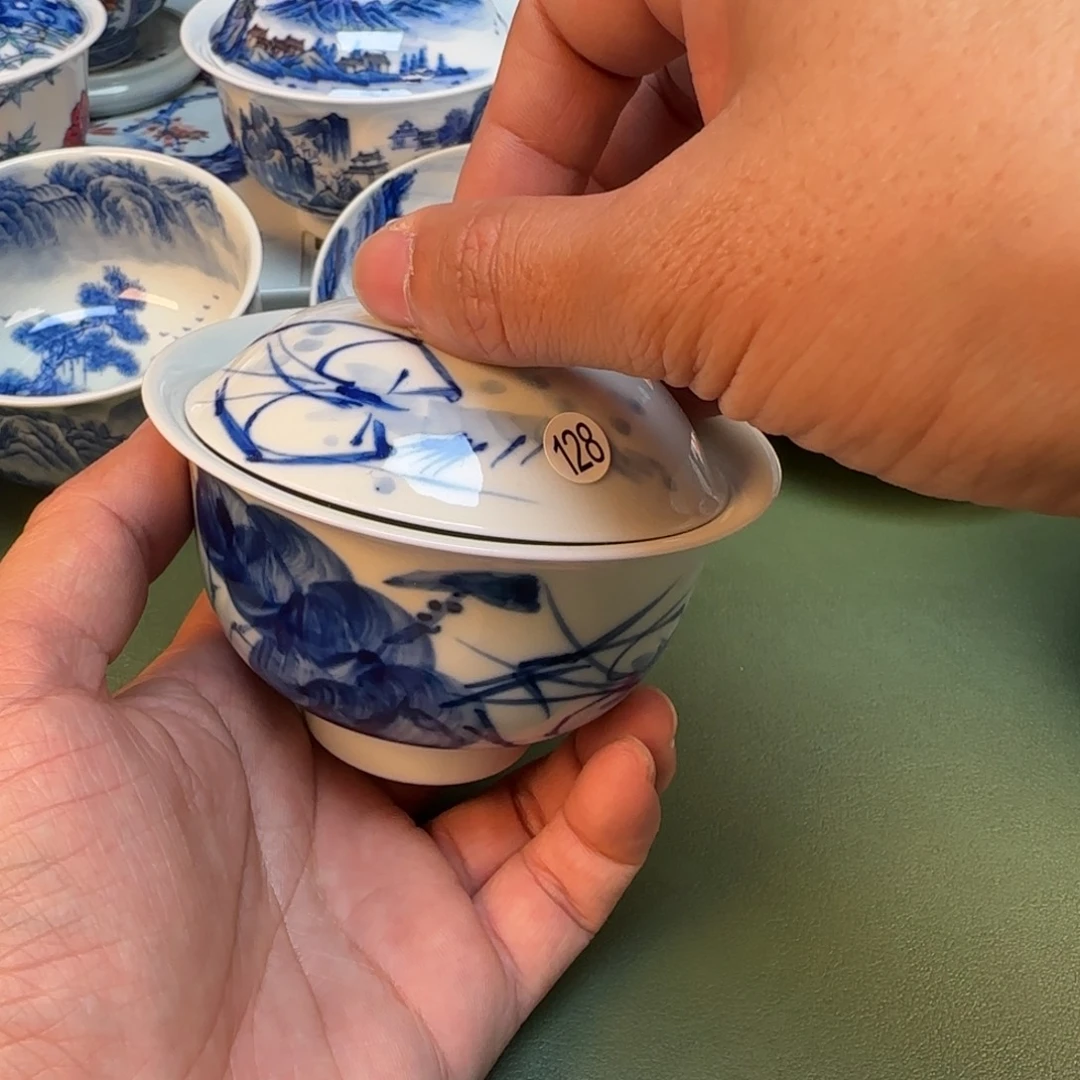 纯手工纯手绘茶具石头128