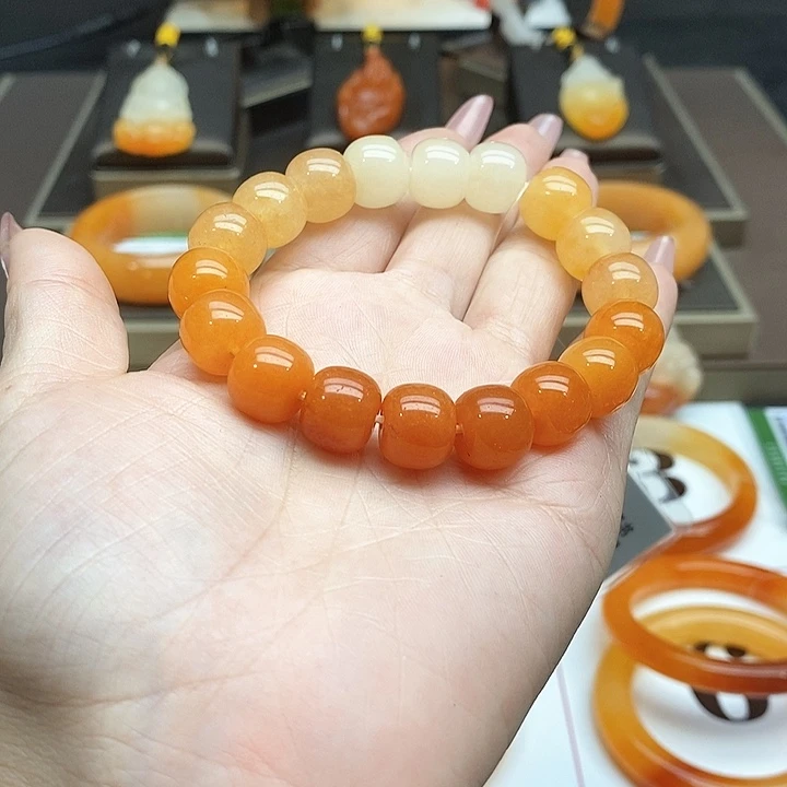 石英质玉（黄龙玉）未镶嵌手串