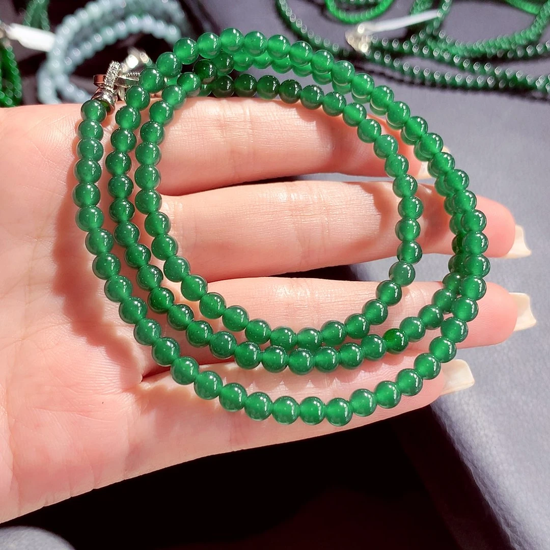 翡翠未镶嵌毛衣链