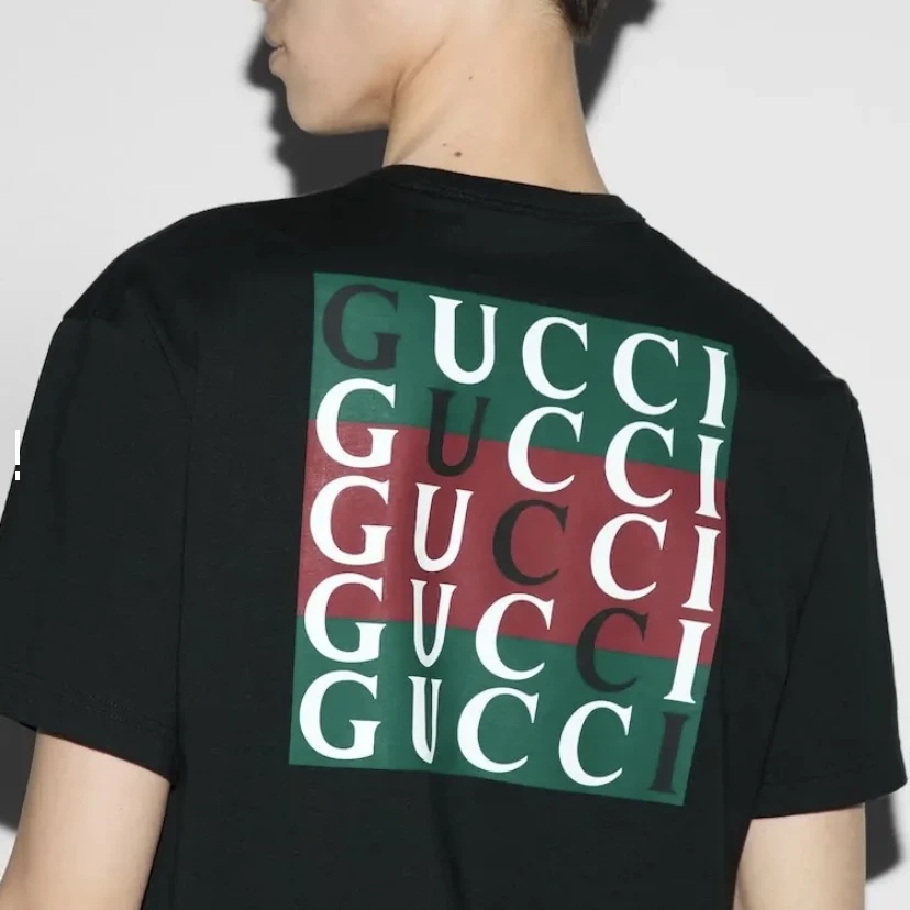 未使用 GUCCI/古驰 字母印花圆领短袖T恤