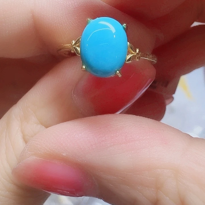 925银合成碳硅石戒指