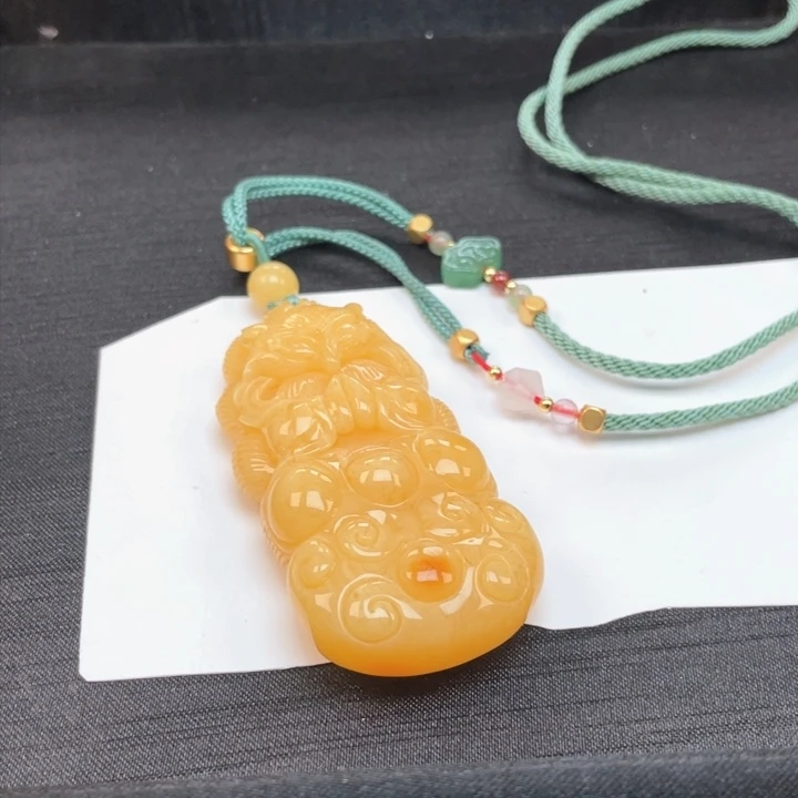 蜜蜡裸石未镶嵌蜜蜡吊坠