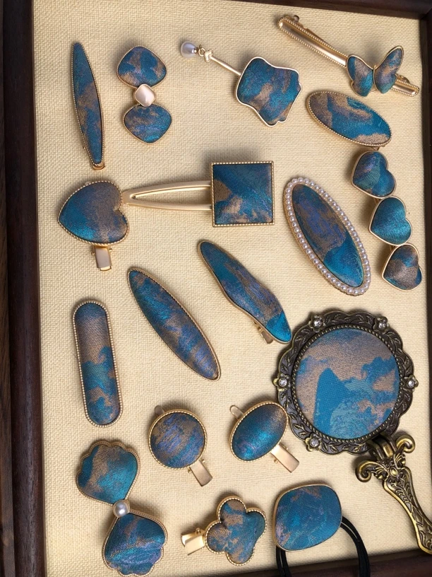 直播间链接发夹边夹弹簧夹宋锦边夹特别定制