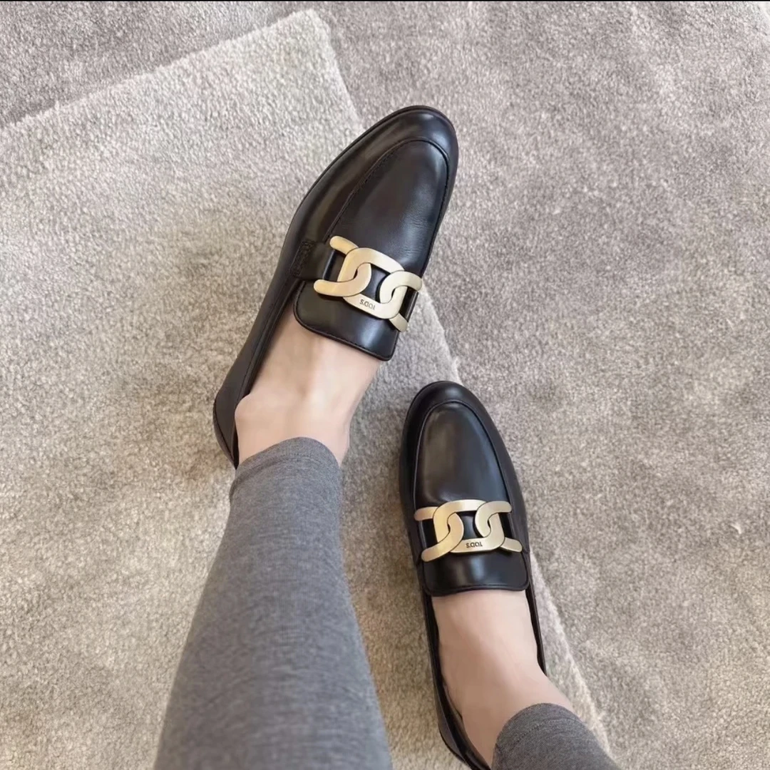 未使用 TOD’S/托德斯 汤/TP033245/ 黑色 乐福鞋