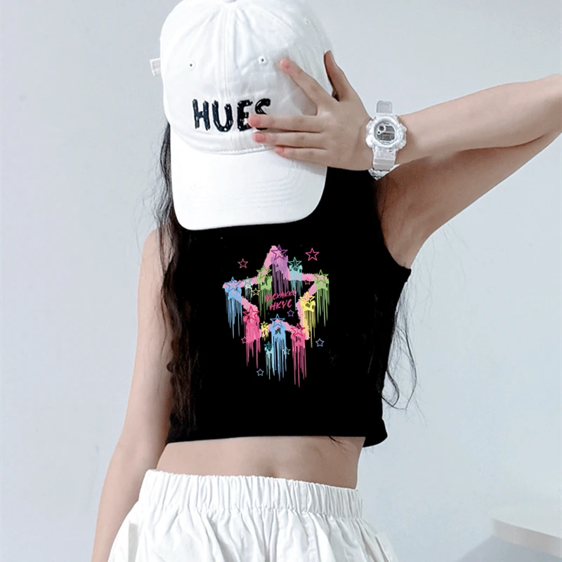 女童爵士舞背心夏季新款2025大童无袖上衣薄款儿童街舞吊带外穿夏