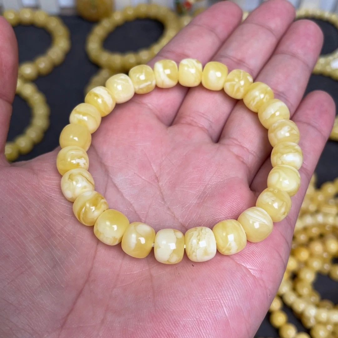 蜜蜡未镶嵌裸石蜜蜡手串9.5mm