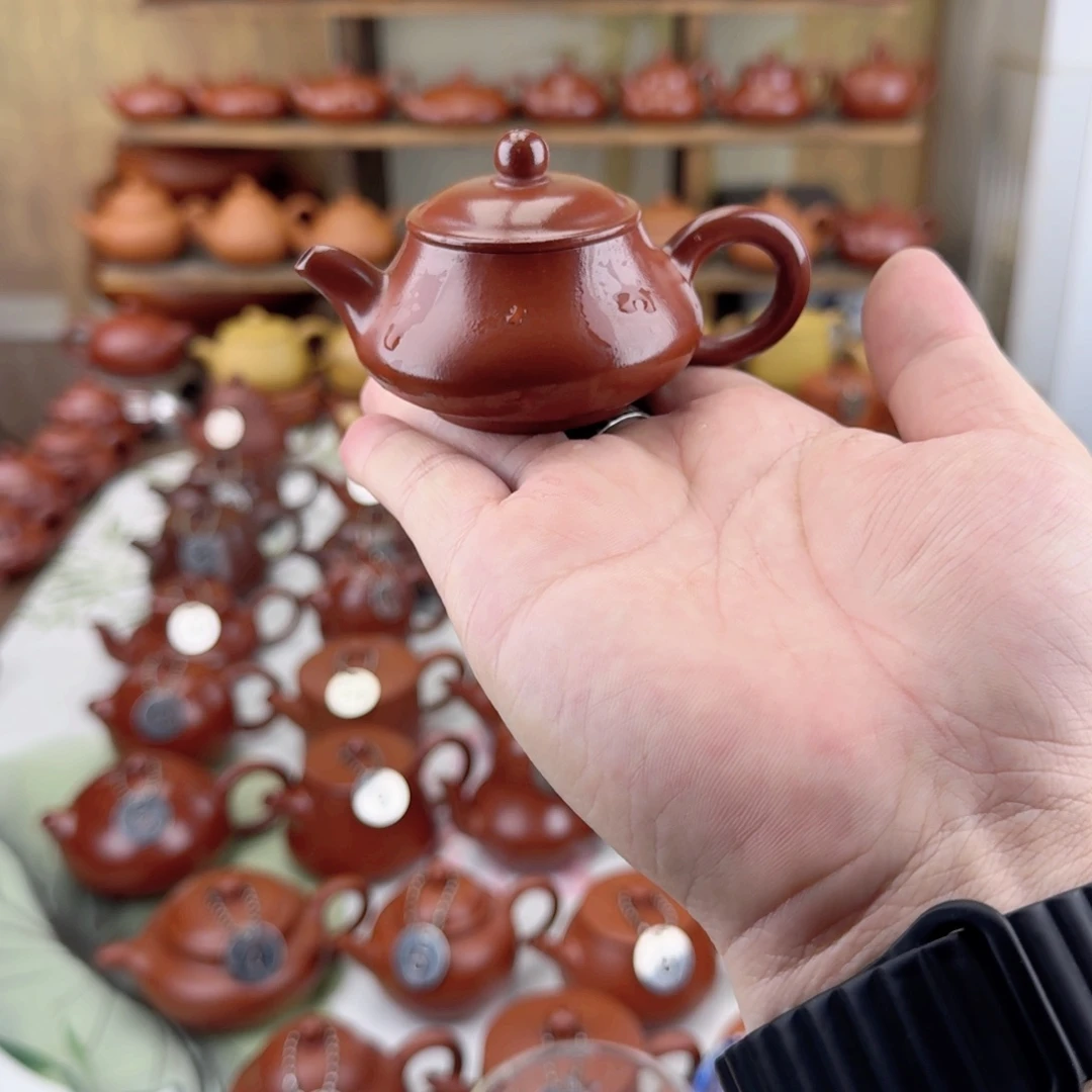 欧***酒茶壶紫砂55cc大红袍明炉壶