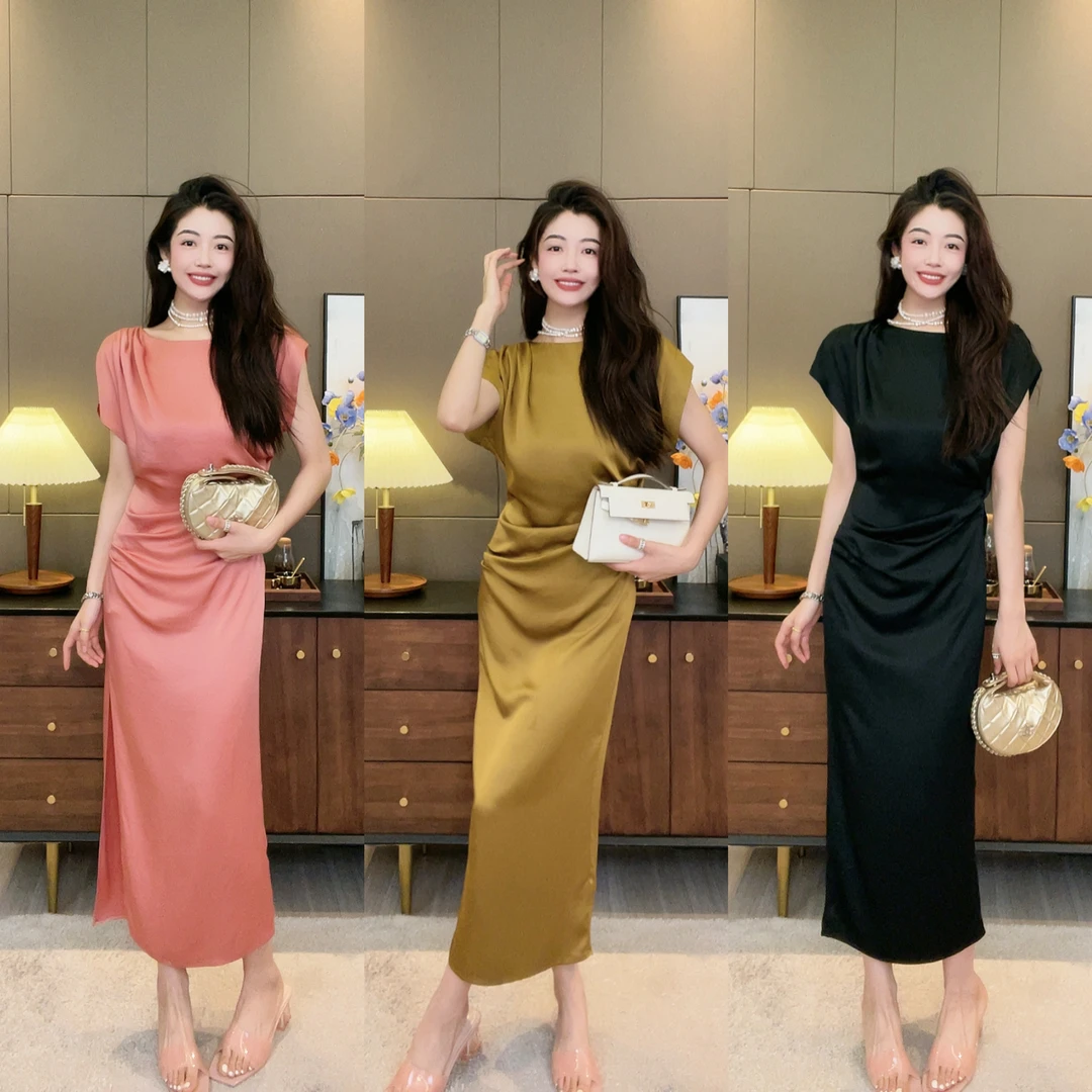 【N·COU】23夏新款【夜未央】不规则短袖连衣裙-DY21137热力感