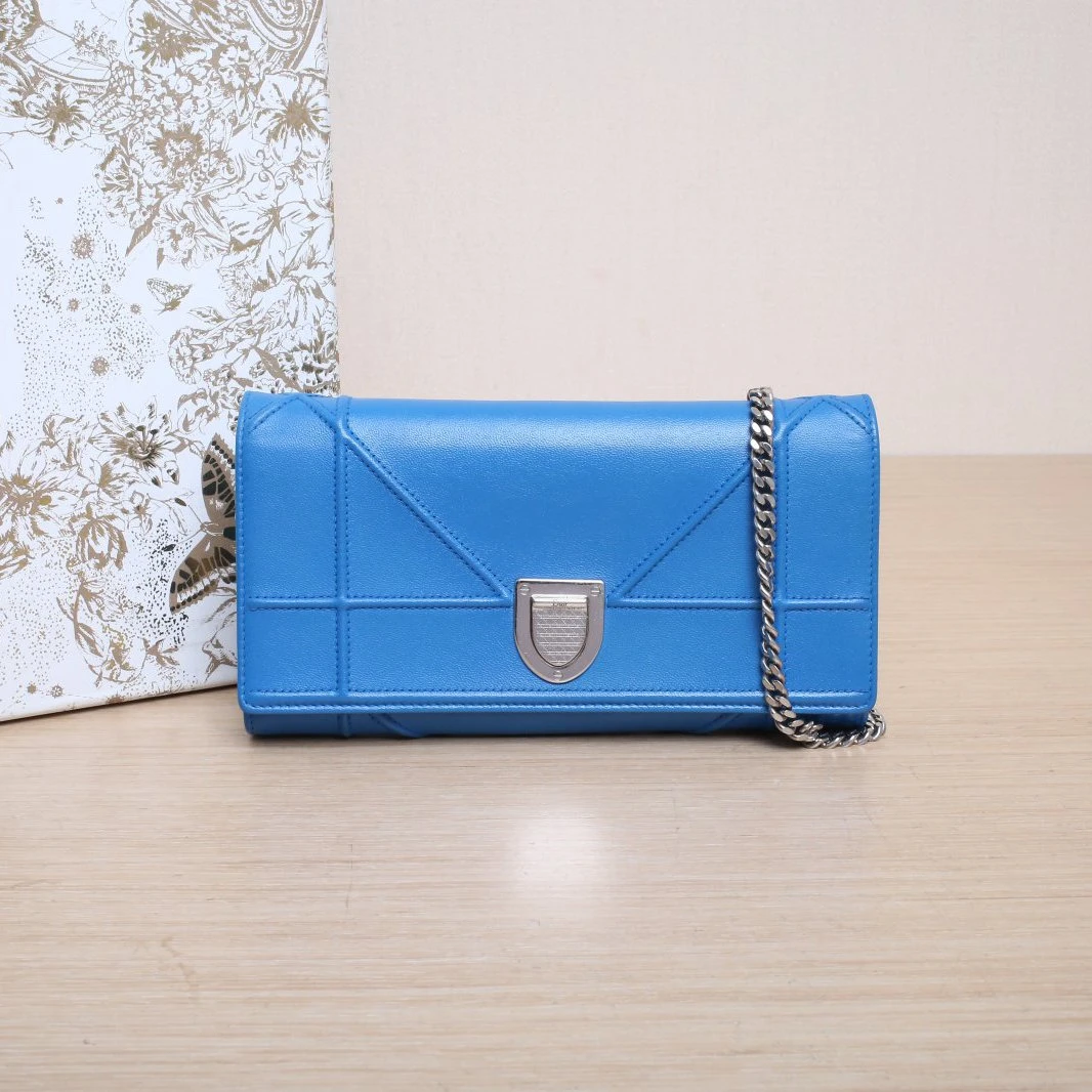 95新 DIOR/迪奥 【娇29】活动 Diorama 盾牌包 WOC 蓝色 070723