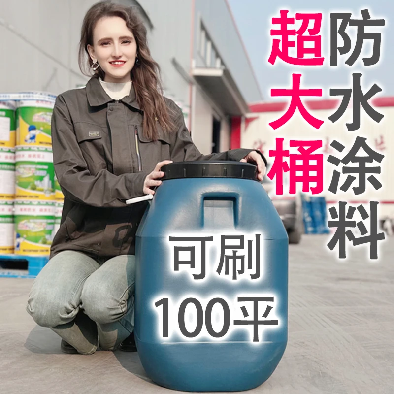 岱顶防水涂料屋顶平房裂缝专用渗雨堵漏补外墙楼面聚氨酯性沥青胶