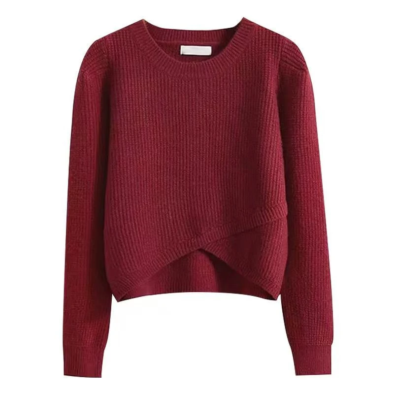 付款找价格（79元-149元）圆领长袖宽松套头百搭休闲毛衫套衫针织衫