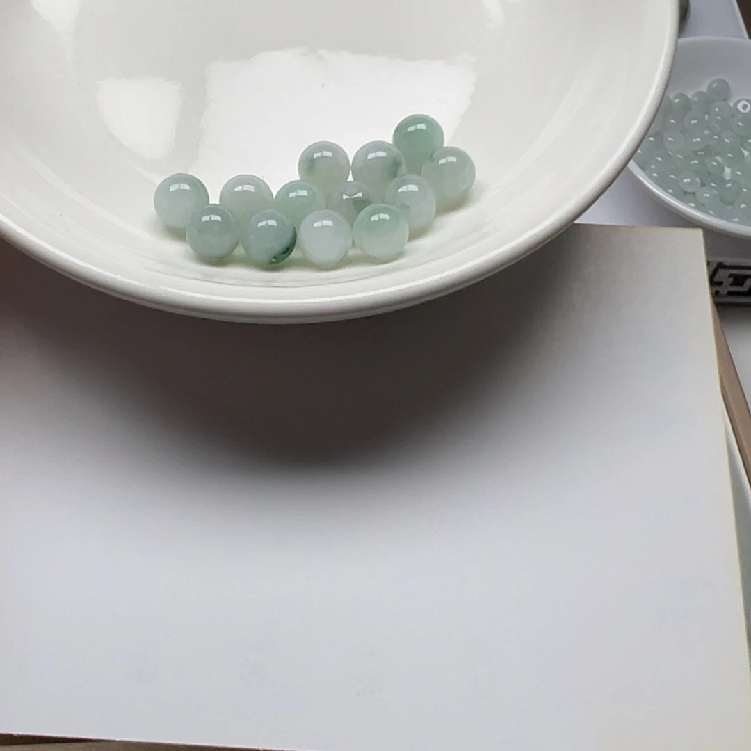 翡翠散珠金纯天然缅甸翡翠A货卡7，10颗分2单