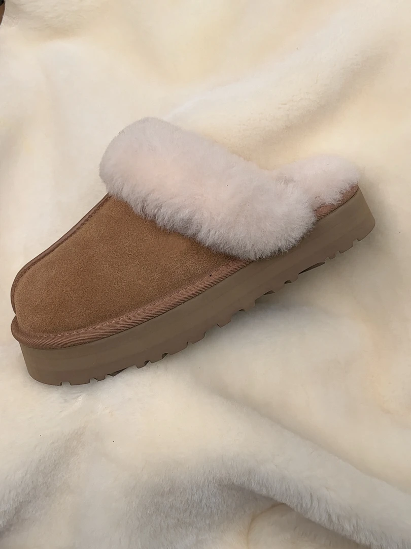Y(星拖）女士室内居家厚底加绒麂皮绒美拉德风格毛拖鞋