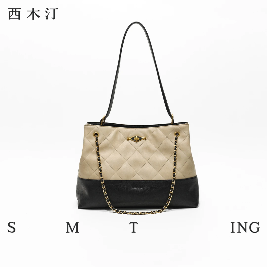 【西木汀】左岸时光 小香风菱格链条包流光风单肩包斜挎女包2025秋