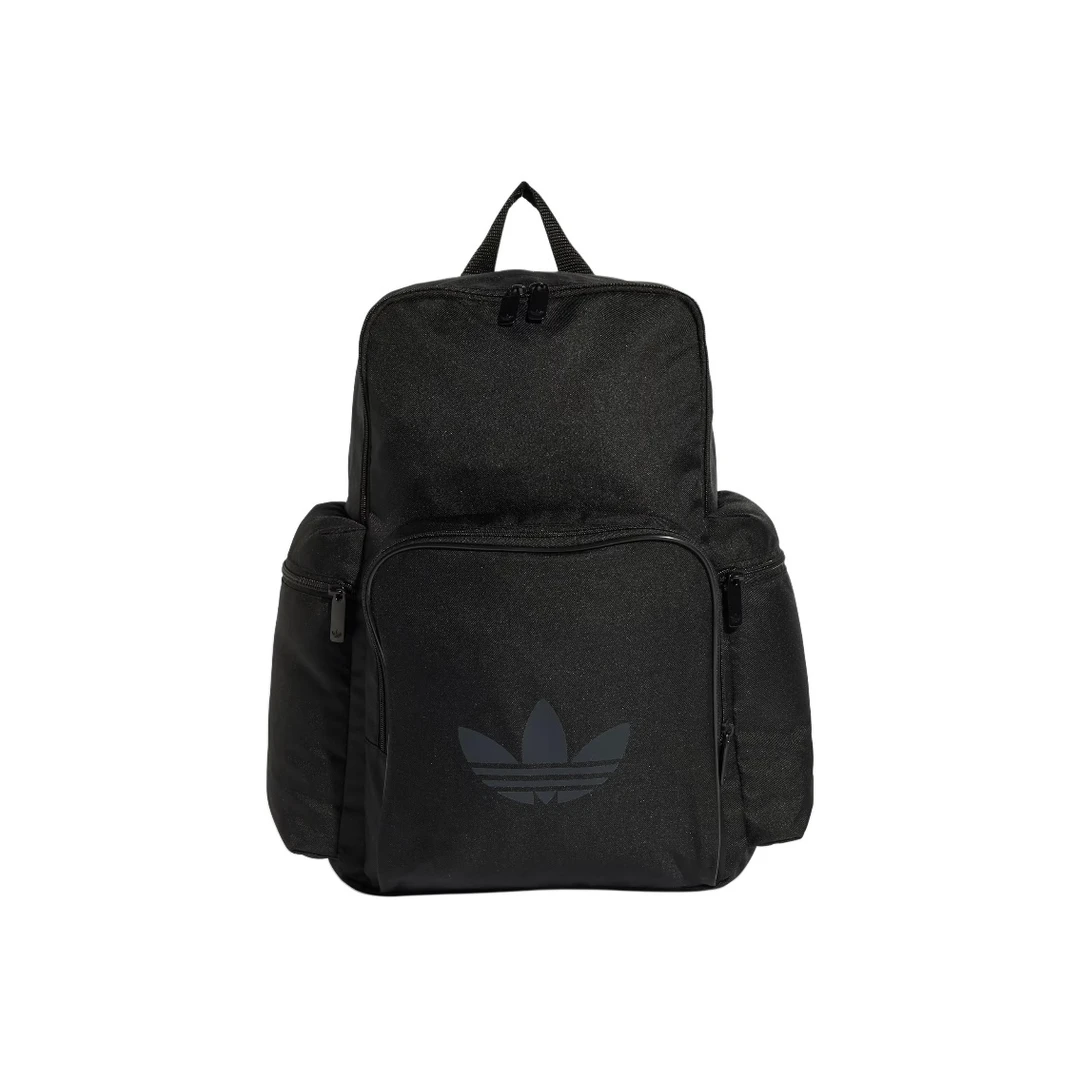 adidas/阿迪达斯三叶草男女同款拉链开合涤沦双肩包黑色JD5522