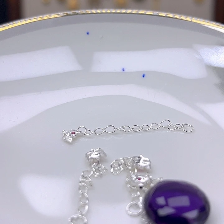 颈饰银S925镶嵌紫晶紫晶925镶嵌130