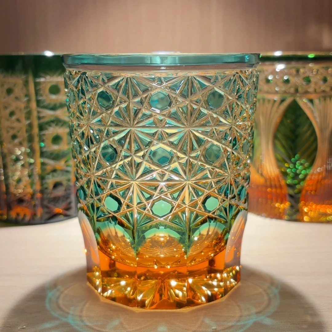 水晶玻璃平底款-江户切子稀有色