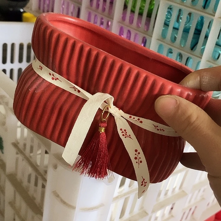 陶盆有孔 瑕疵针孔漏釉介意勿拍口 13*7高8