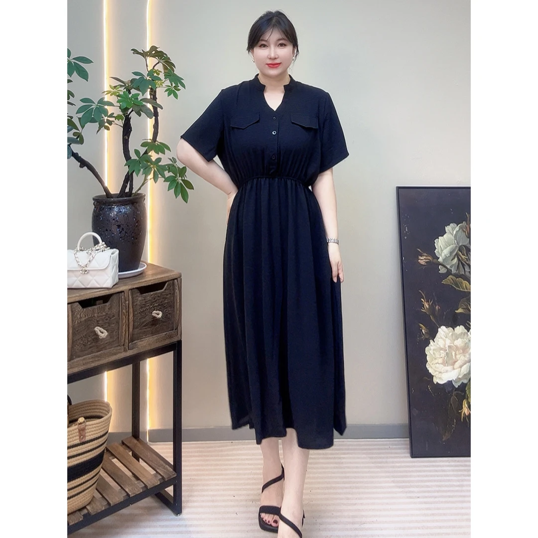 【胡小肥】33夏季宽松大码连衣裙8816显瘦气质是时尚新款舒适小个子