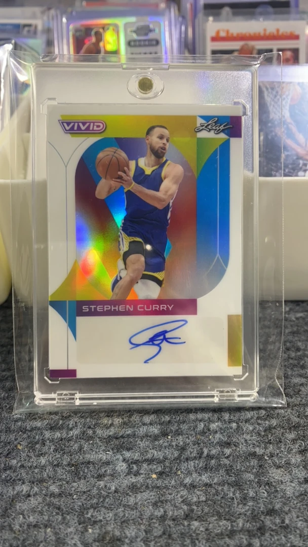 史蒂芬库里 leaf白折25编签字卡 小学生 超级巨星 保真正版球星卡