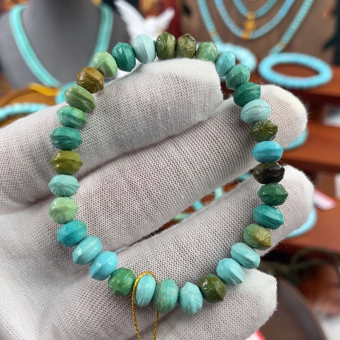 绿松石手链未镶嵌精品多宝百香籽卡7+