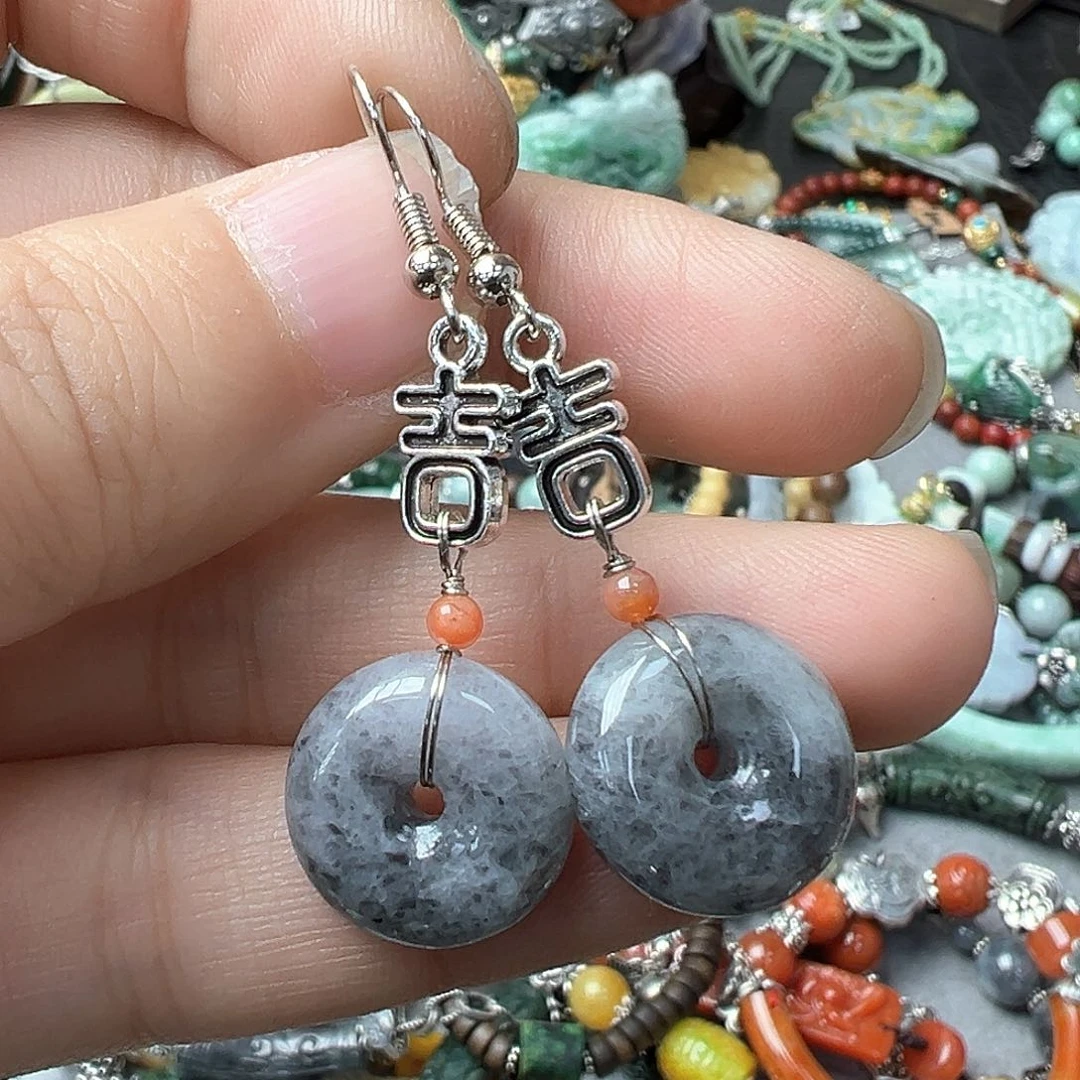 翡翠戒指未镶嵌随机一副