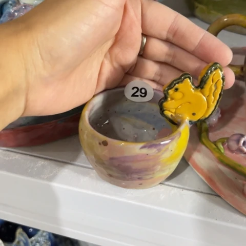 碗手工手捏咖啡杯壶承