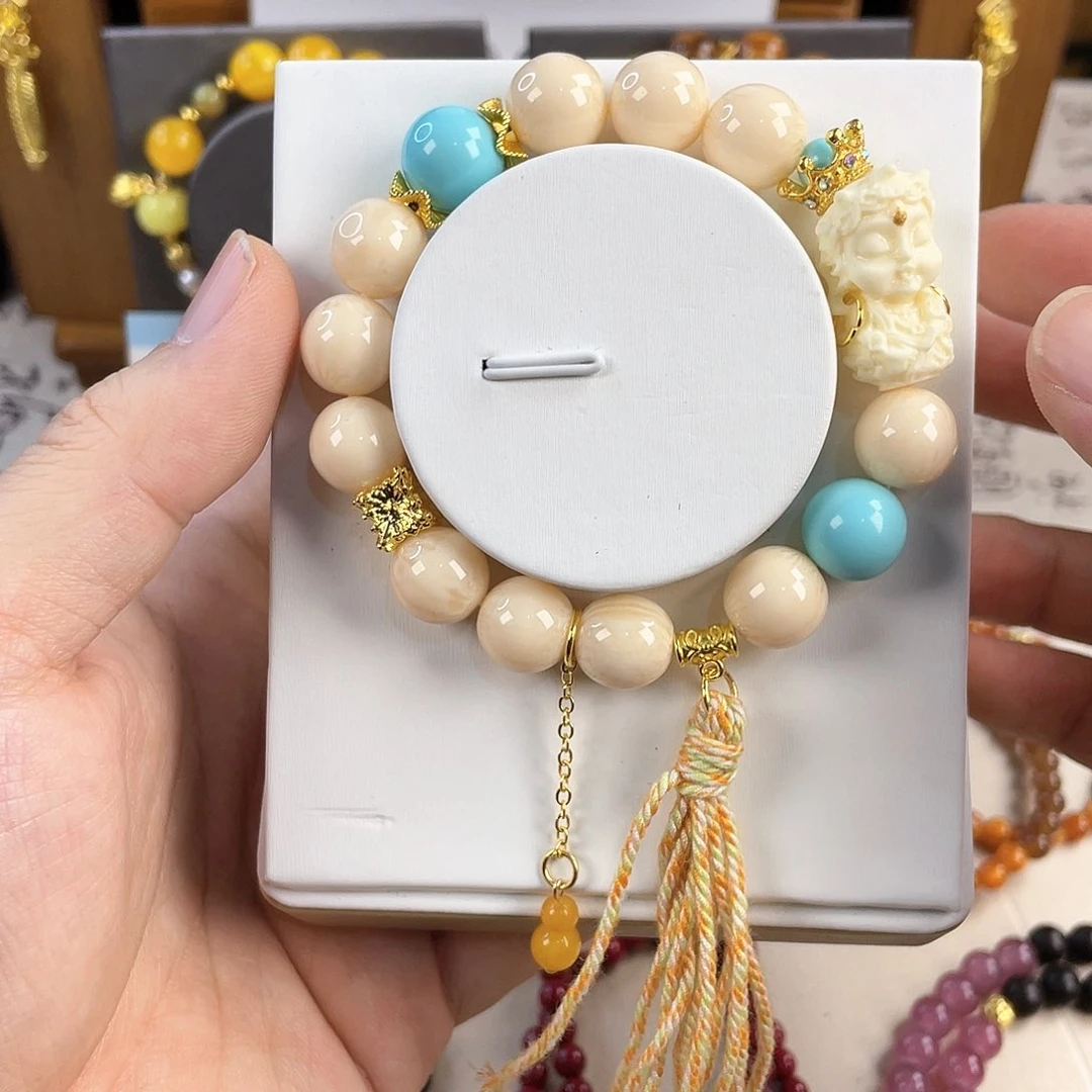 绿松石手饰银S925镀金镶嵌