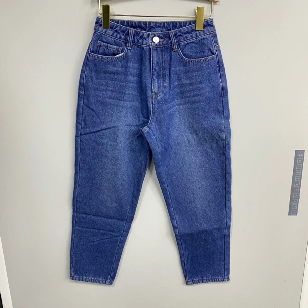 011109北欧小众加绒加厚牛仔裤女J系百搭休闲