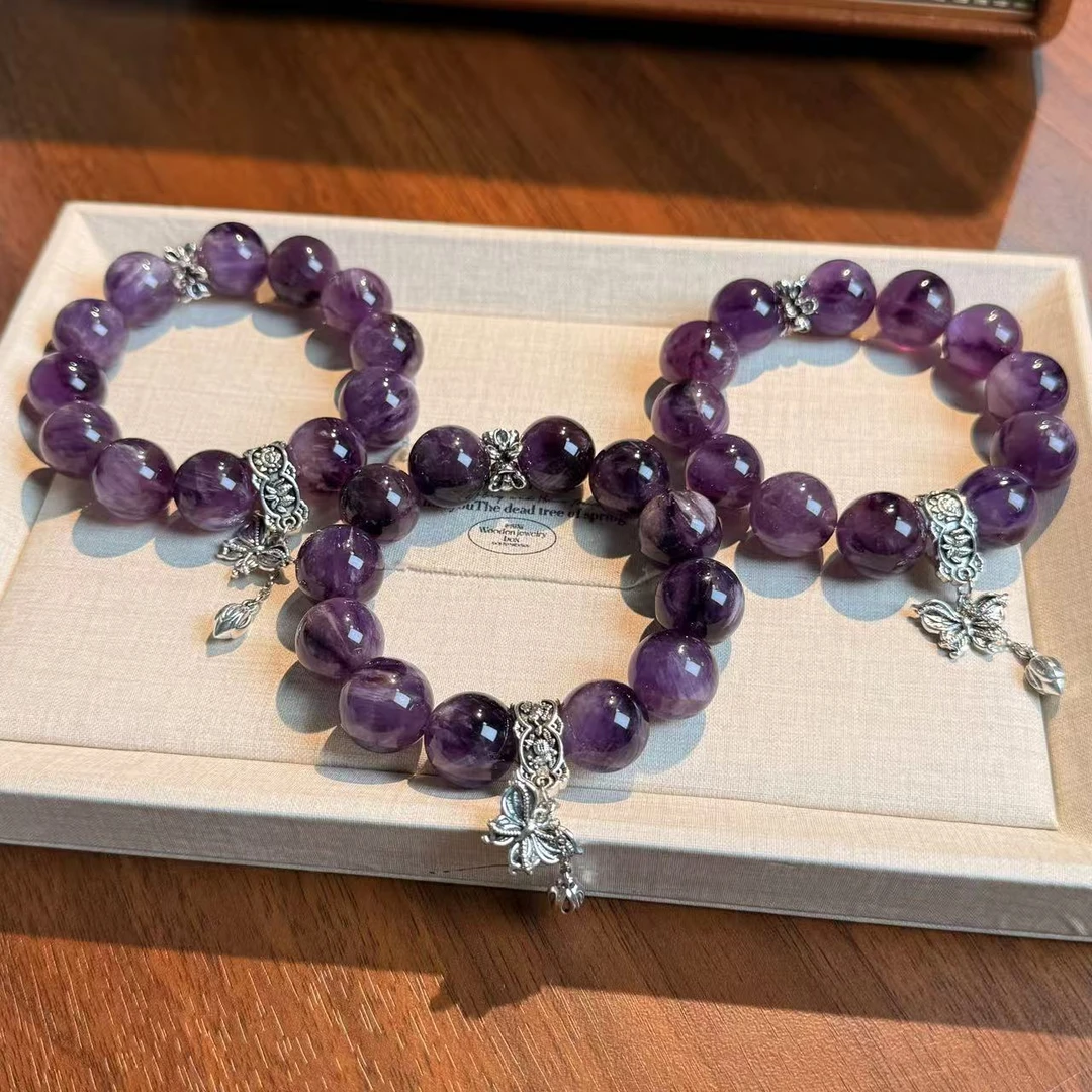 紫极光水晶手串手链 颜色微差多样性发其一ZDD519