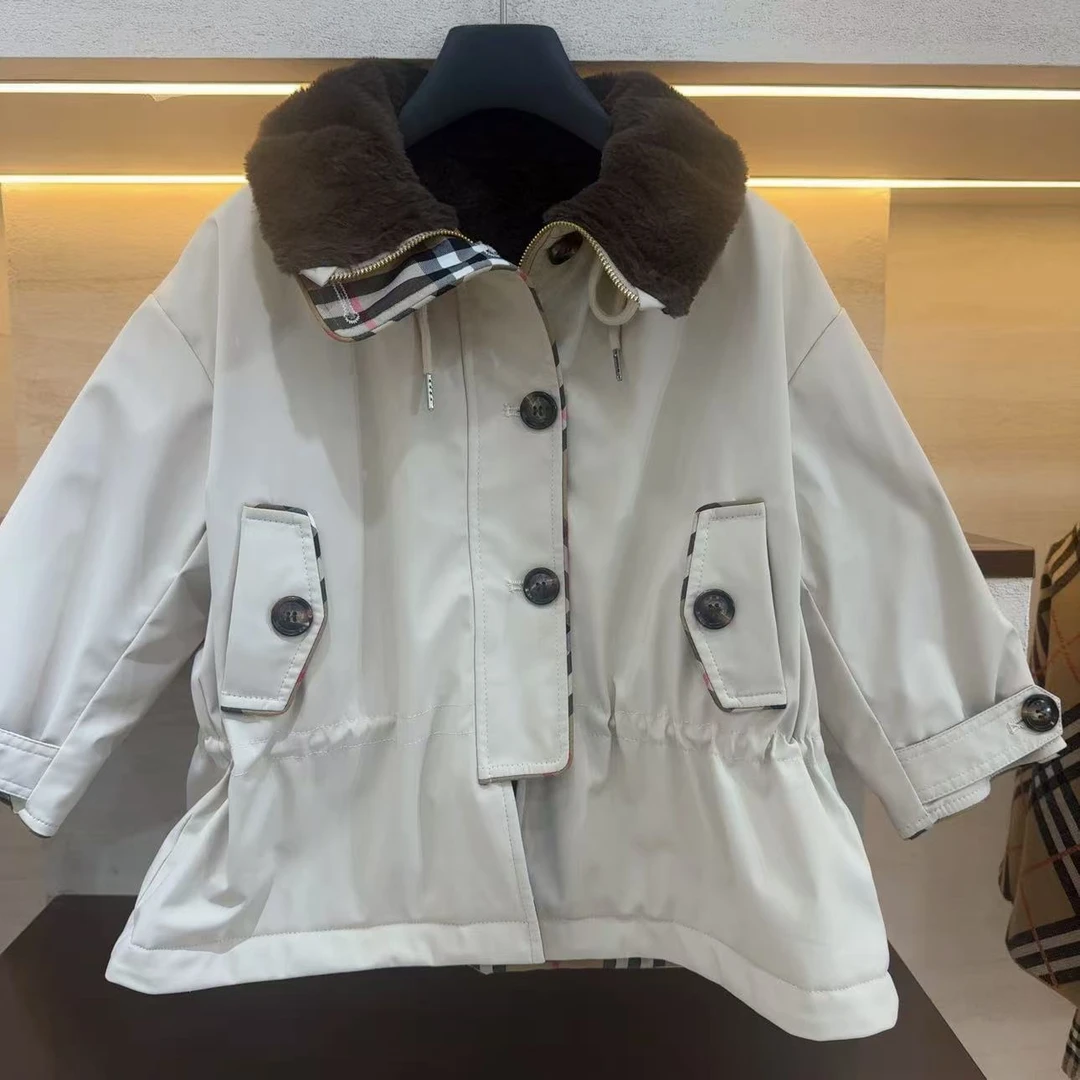 【十七】2025新款儿童秋冬加绒加厚保暖派克服外套