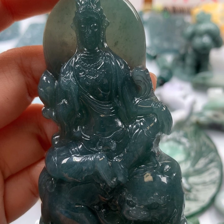 翡翠颈饰未镶嵌保真天然A货翡翠
