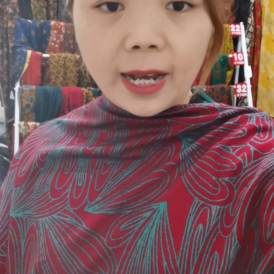 混纺胭脂红凤尾花3米