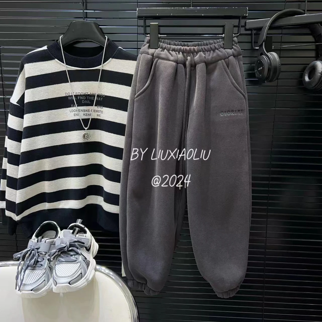 杭州六小六正版 BY LIUXIAOLIU冬季儿童加绒卫裤12396