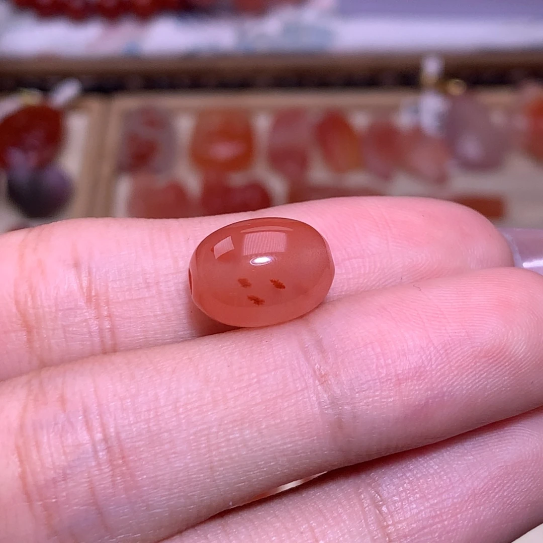 南红玛瑙未镶嵌珠宝半成品枣珠1
