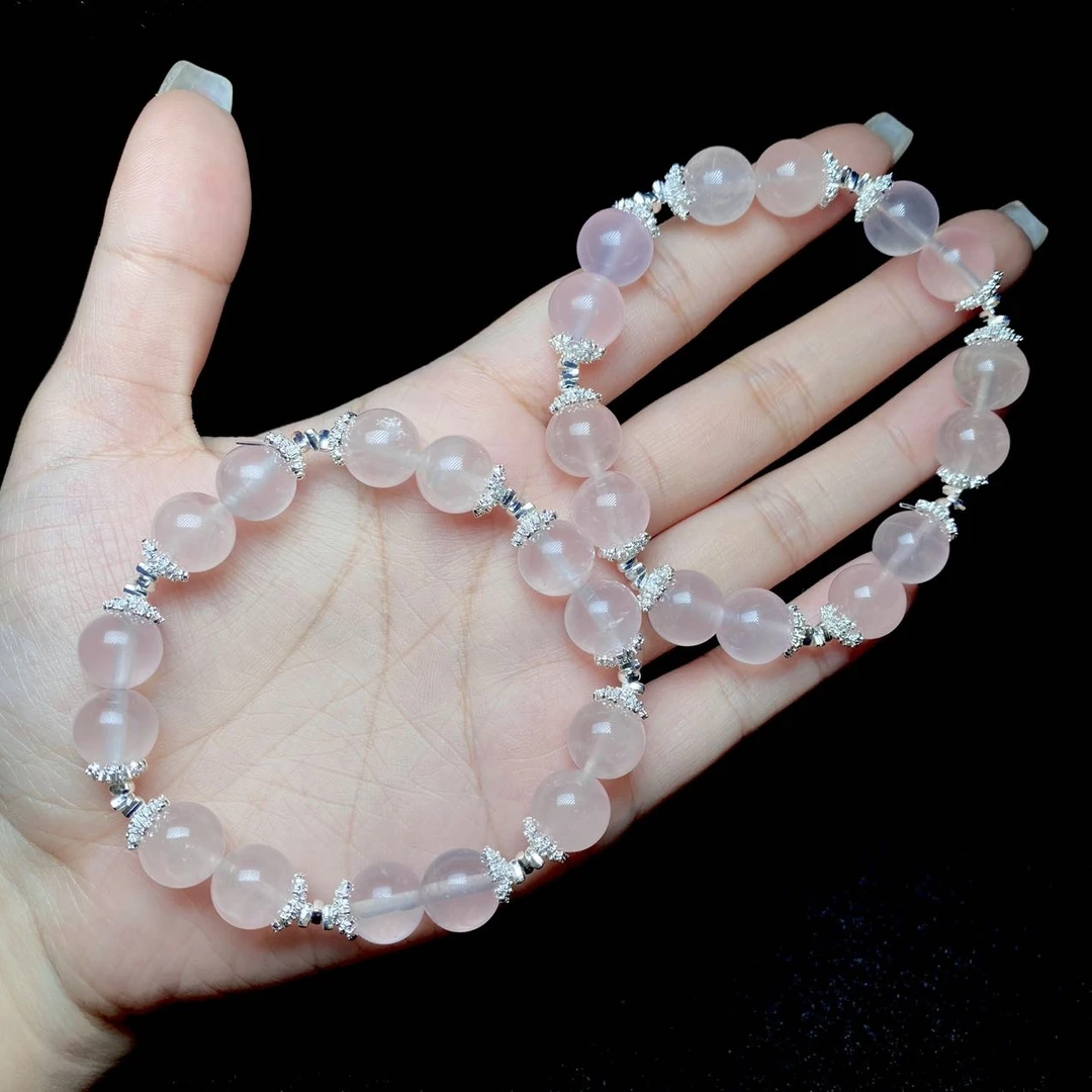 【云上好物】9 DS43649-粉水晶DIY单圈手串-多样性发其一-10mm（JG）