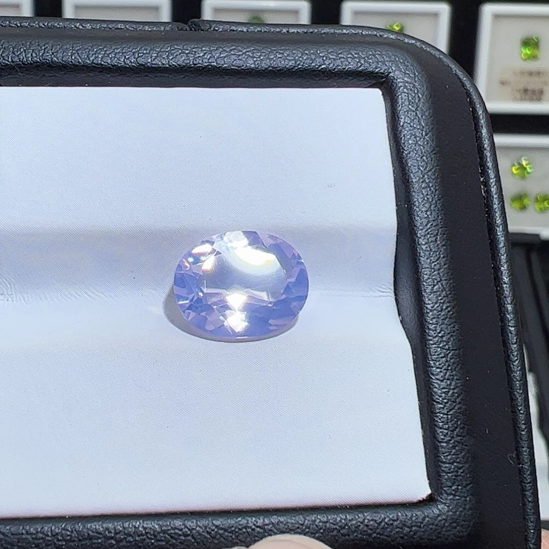 珠宝半成品紫晶未镶嵌3.14克拉，特价，薰衣草紫水晶