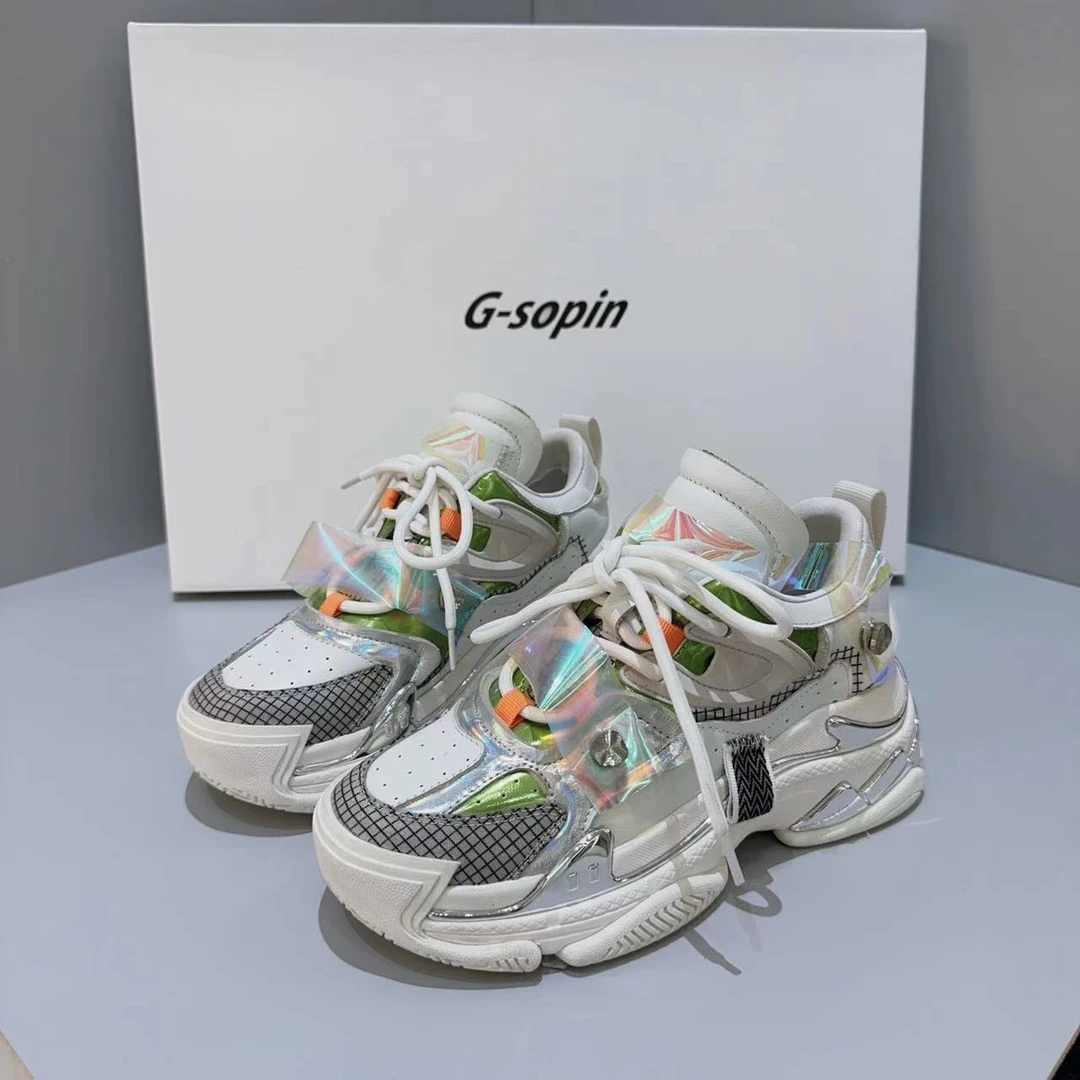 现货C1｜“珍妮弗”羊里垫老爹女鞋｜半码拍大｜LD79白（868631）