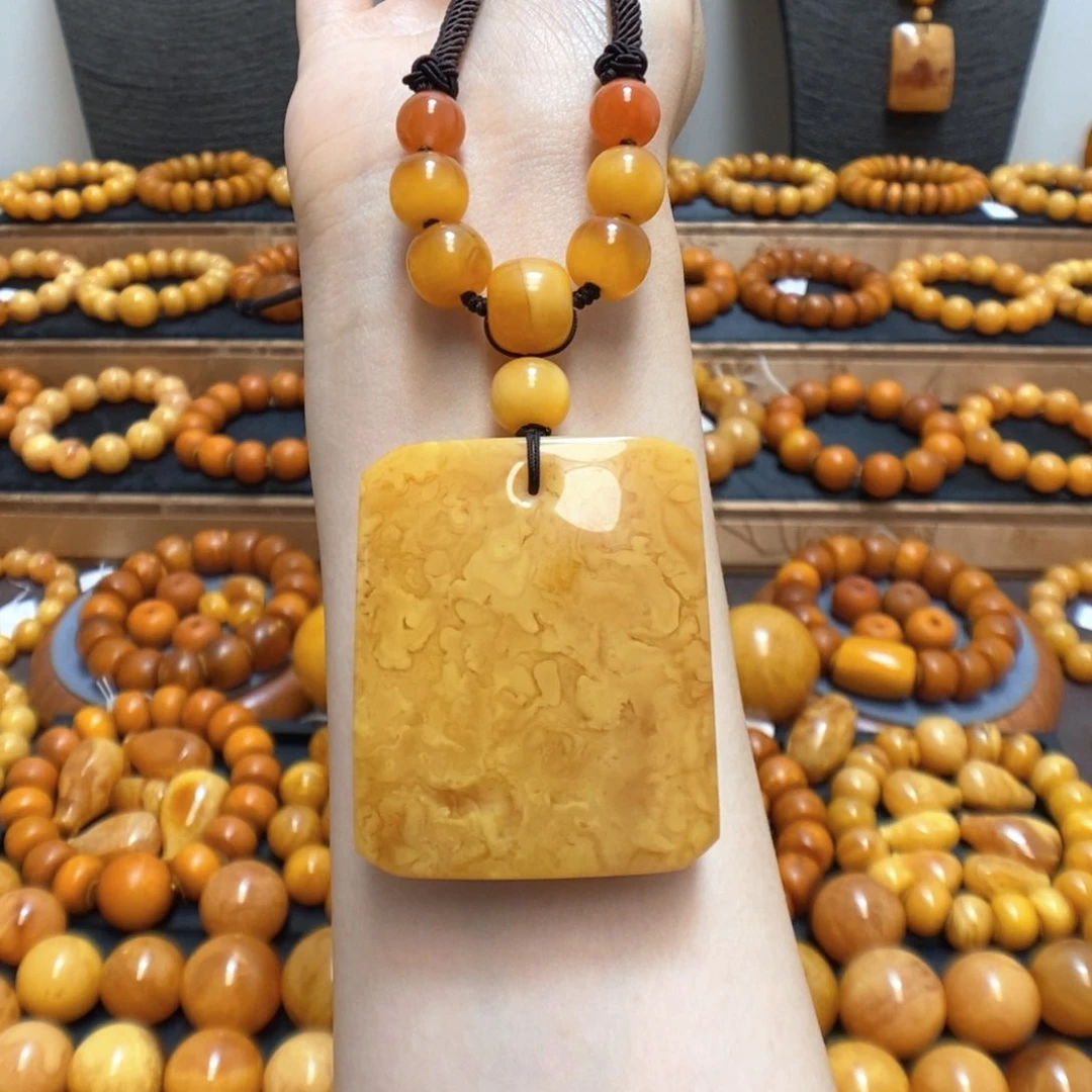 未镶嵌颈饰蜜蜡蜜蜡