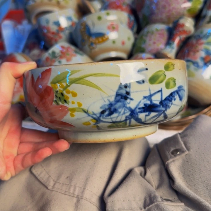 瓷片手工手绘细微不一样